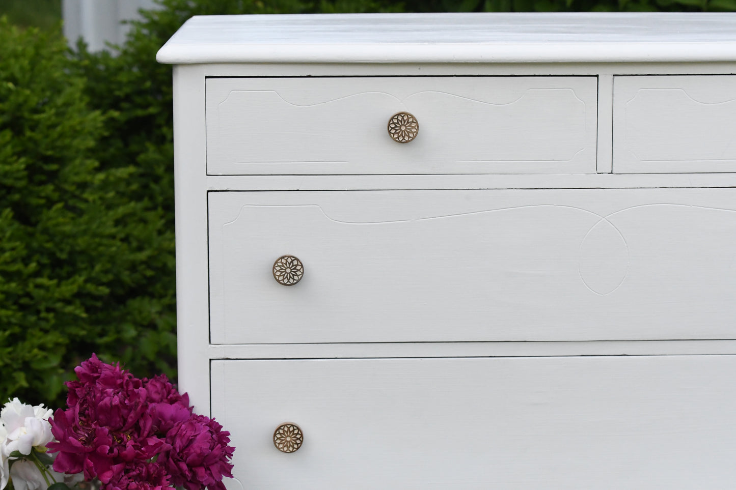 zinnia cabinet knobs fair trade carved wood