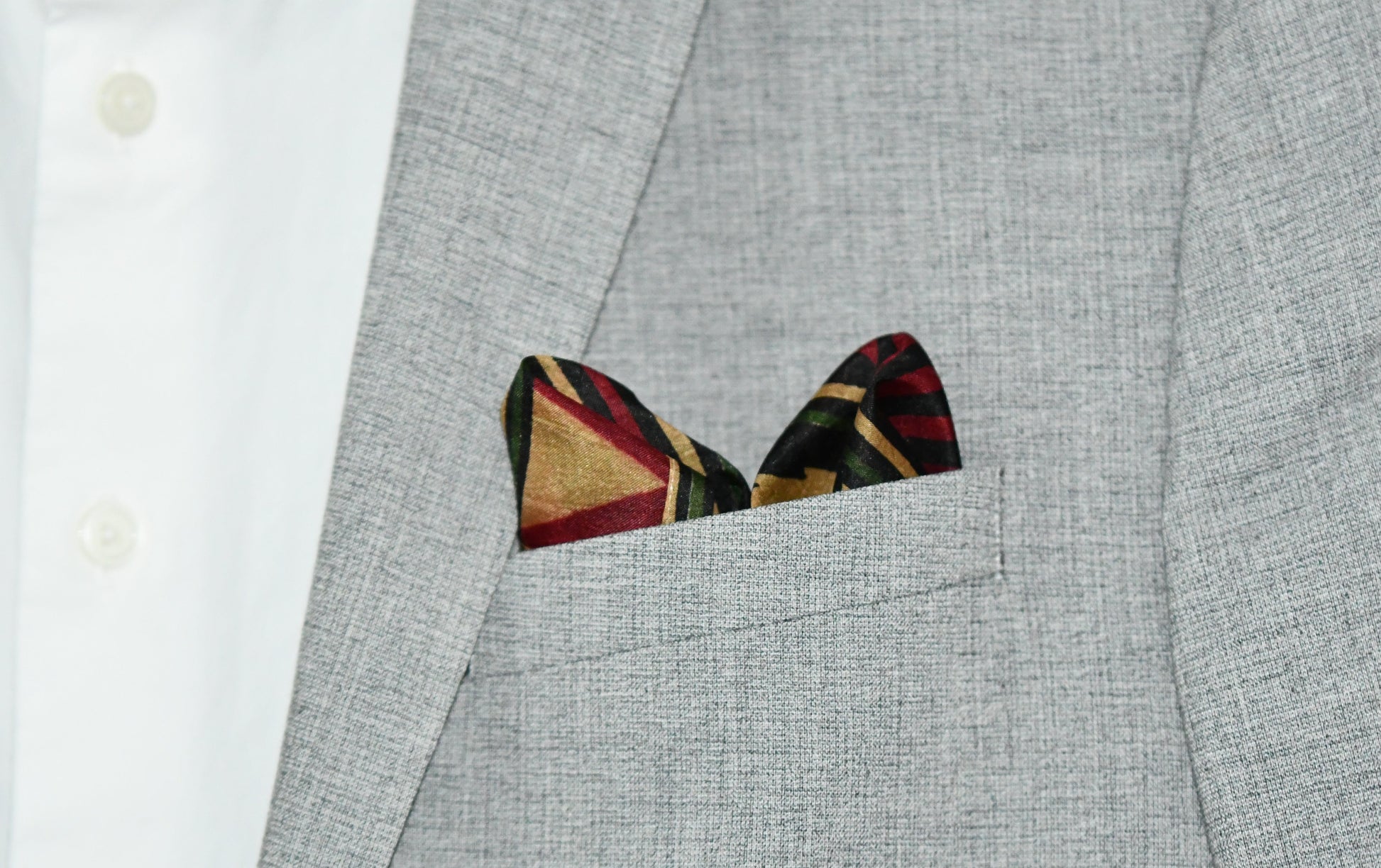 geo pocket square fair trade handmade
