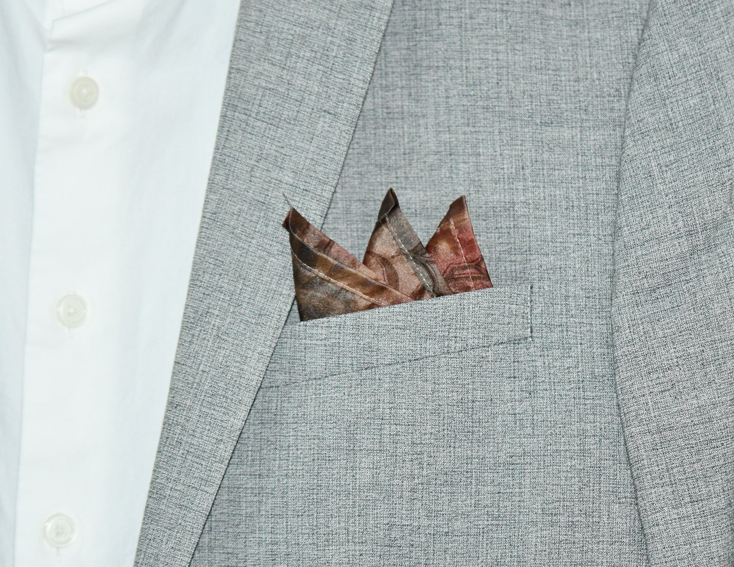 sky pocket square fair trade handmade silk