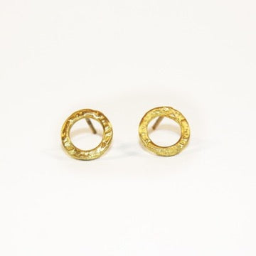 little gold loop earrings fair trade handmade jewelry