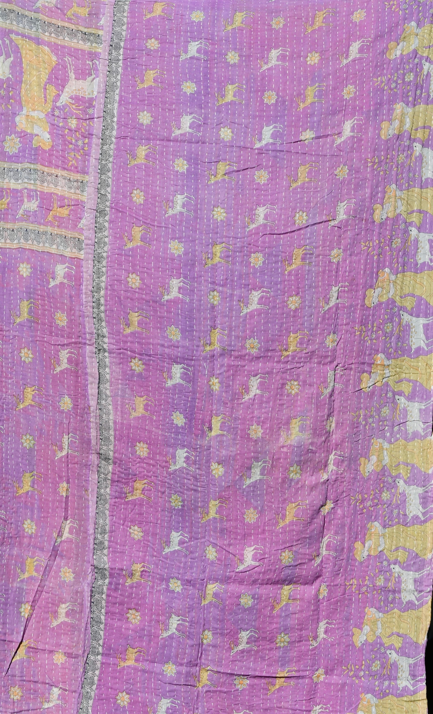 kantha quilt fair trade hand stitched 5