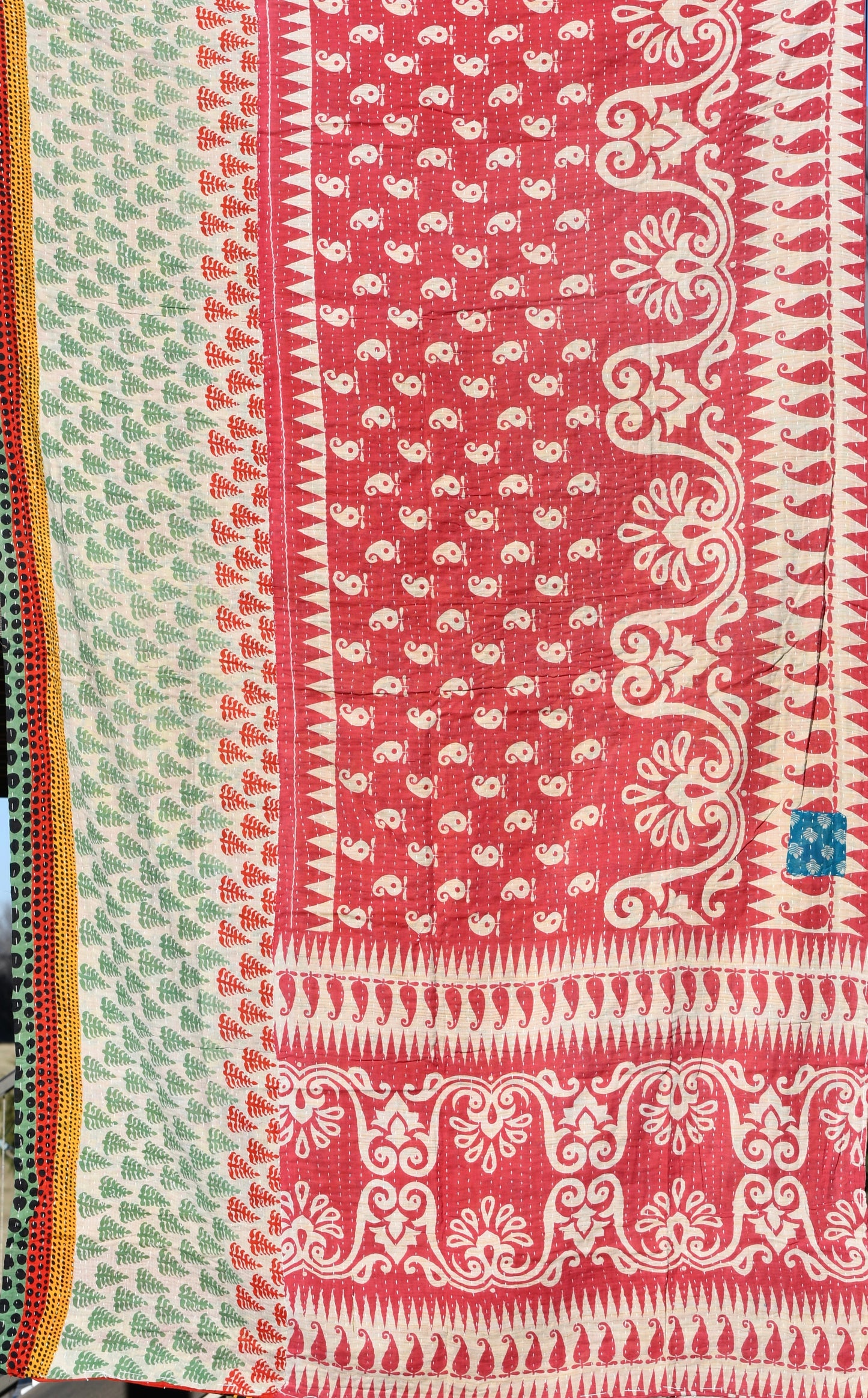 kantha quilt fair trade hand stitched 3