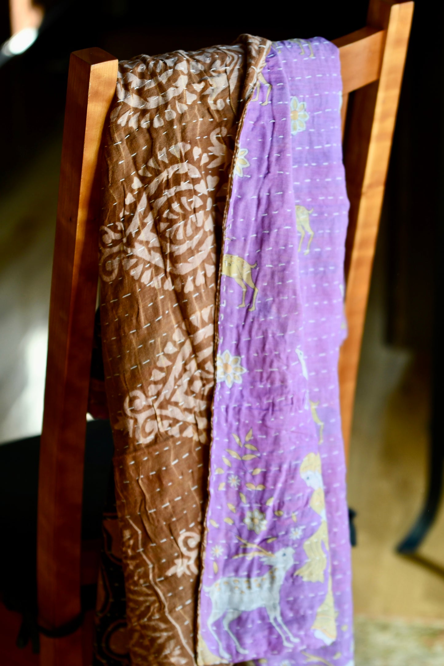 kantha quilt fair trade hand stitched 5