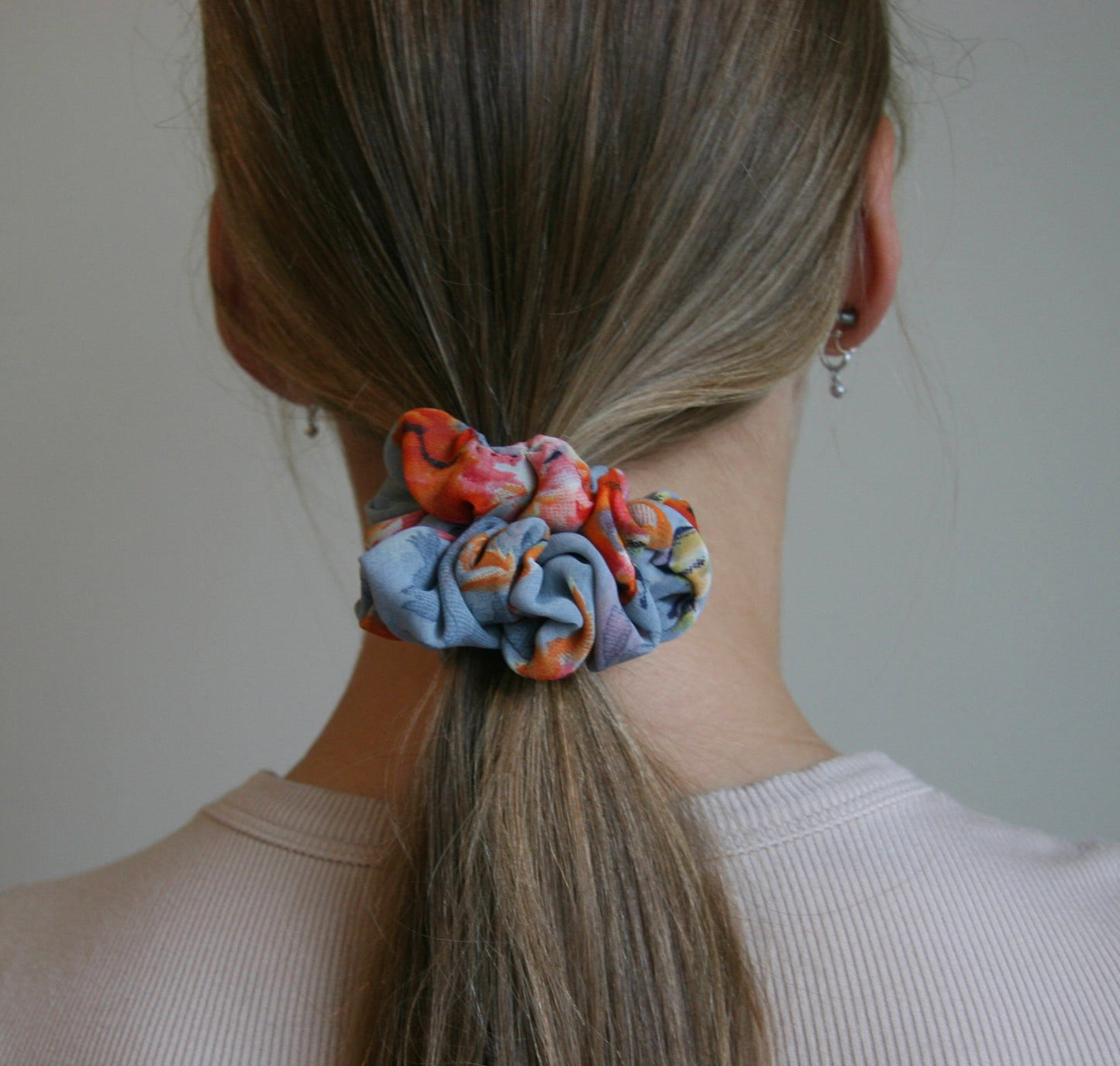 sari scrunchie set fair trade handmade block print