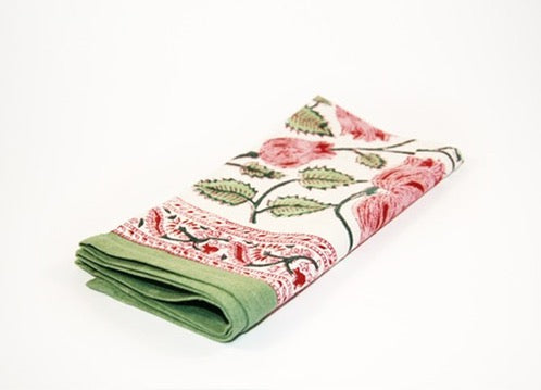 gratia napkin set fair trade handmade block print