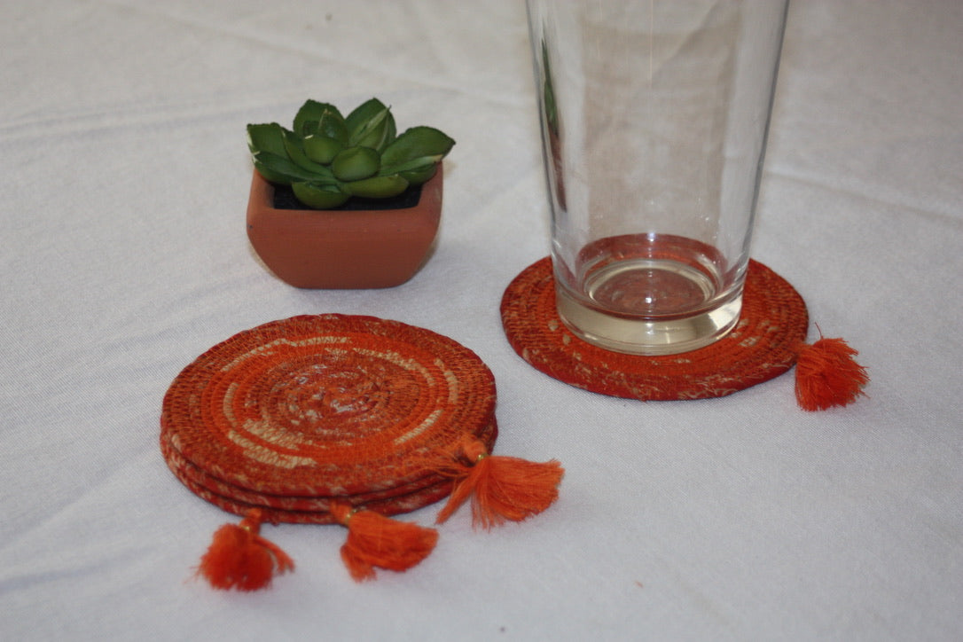 chai time coaster set handmade fair trade