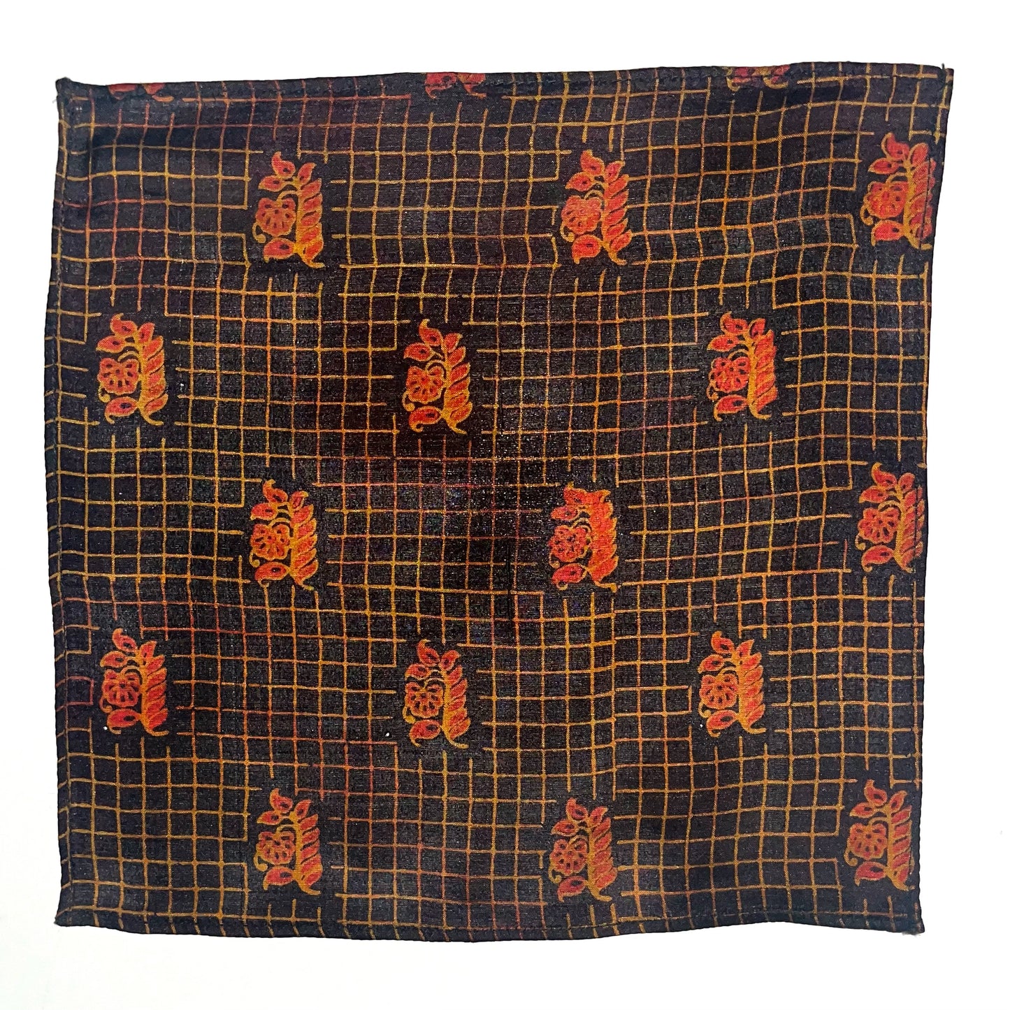 fleur pocket square fair trade handmade