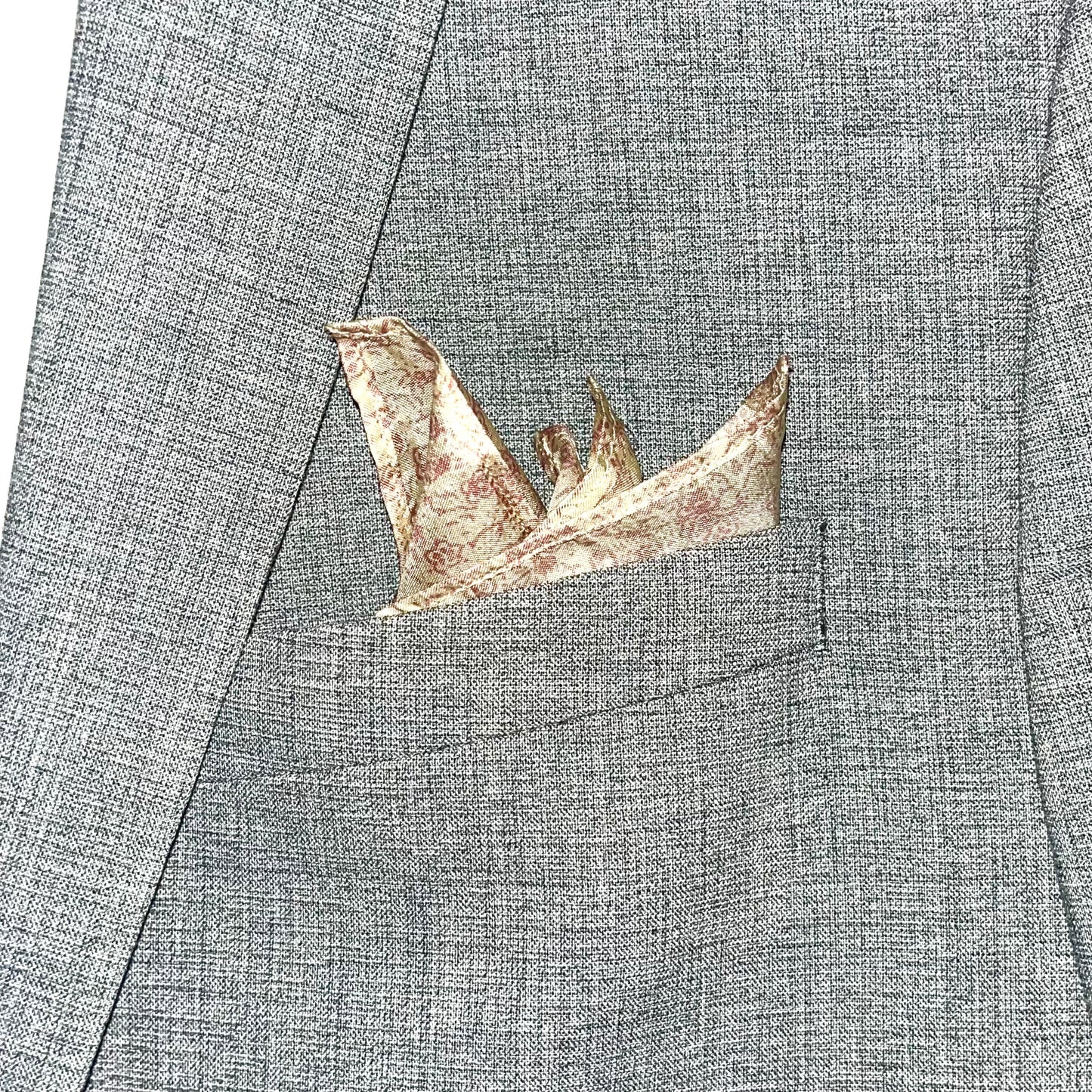 men wear pink pocket square fair trade handmade silk