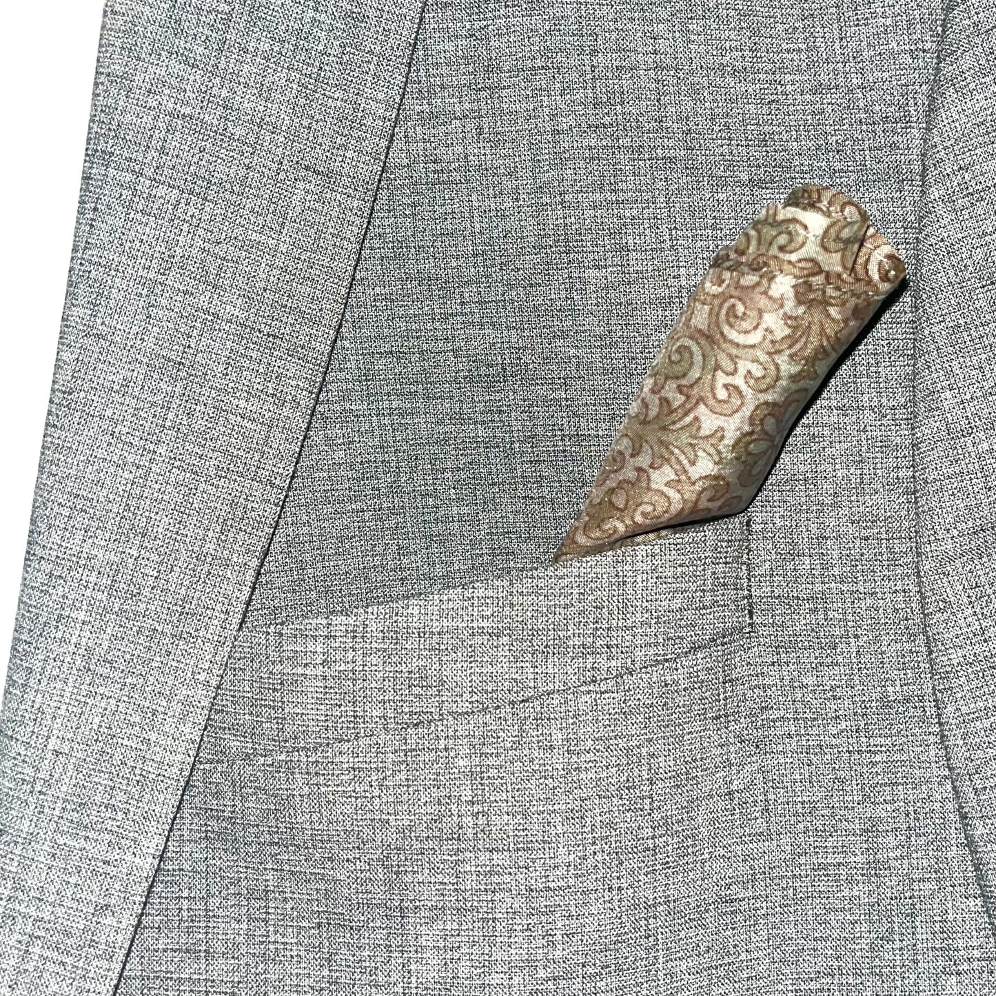 tile pocket square fair trade handmade silk
