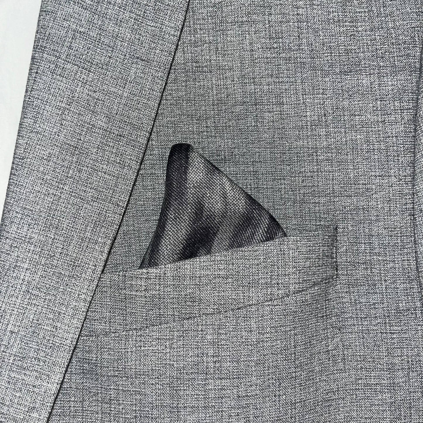 Slate Pocket Square - Fair Trade Handmade Silk