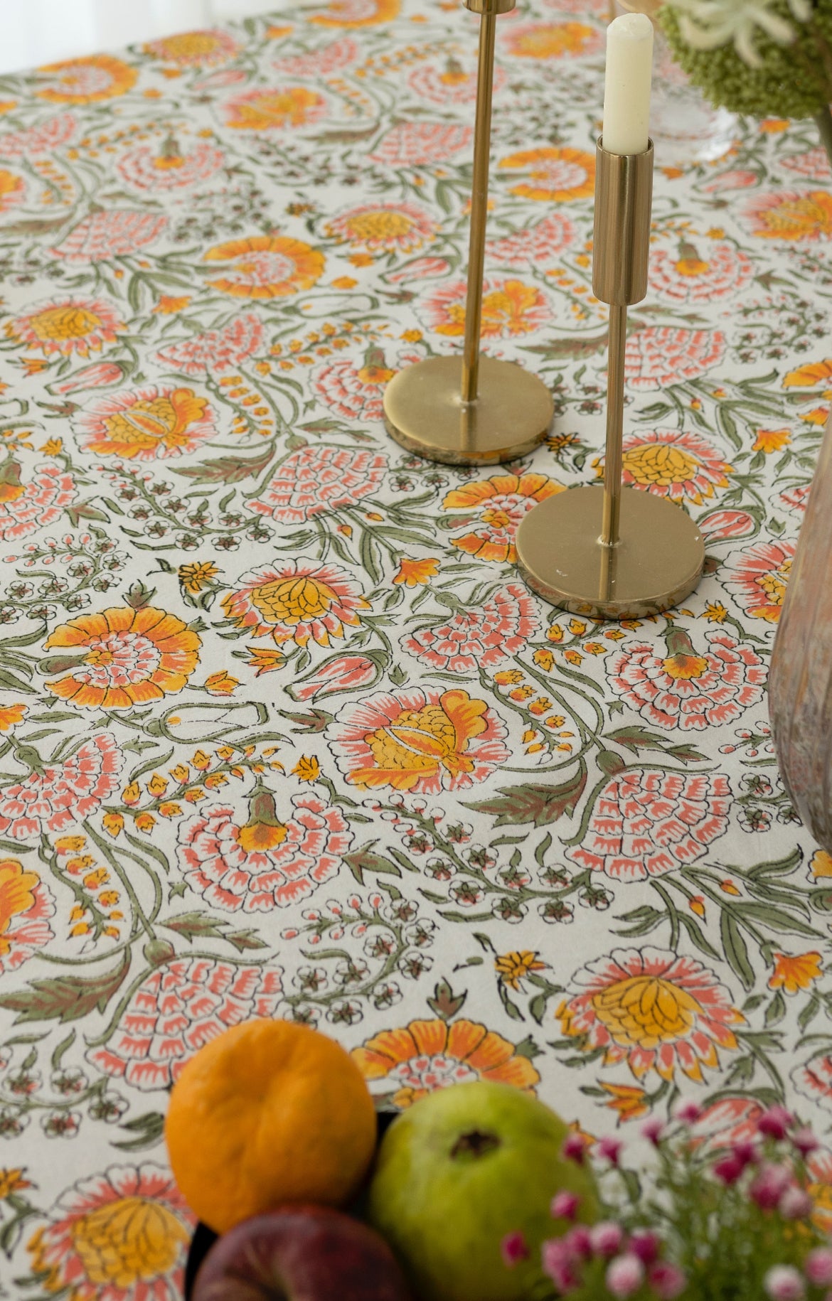risus tablecloth fair trade handmade block print