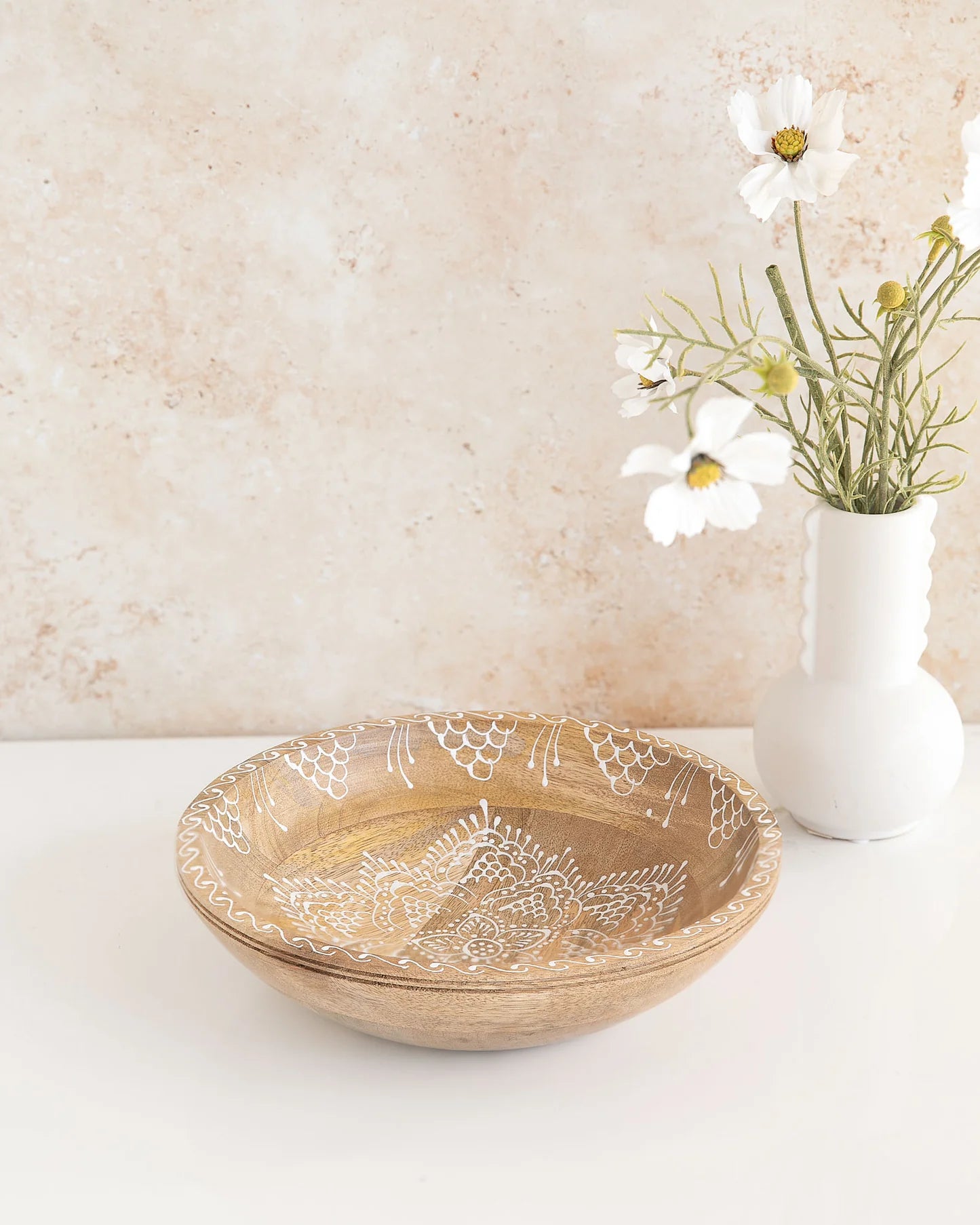 Mandala Bowl - Fair Trade Handmade Mango Wood
