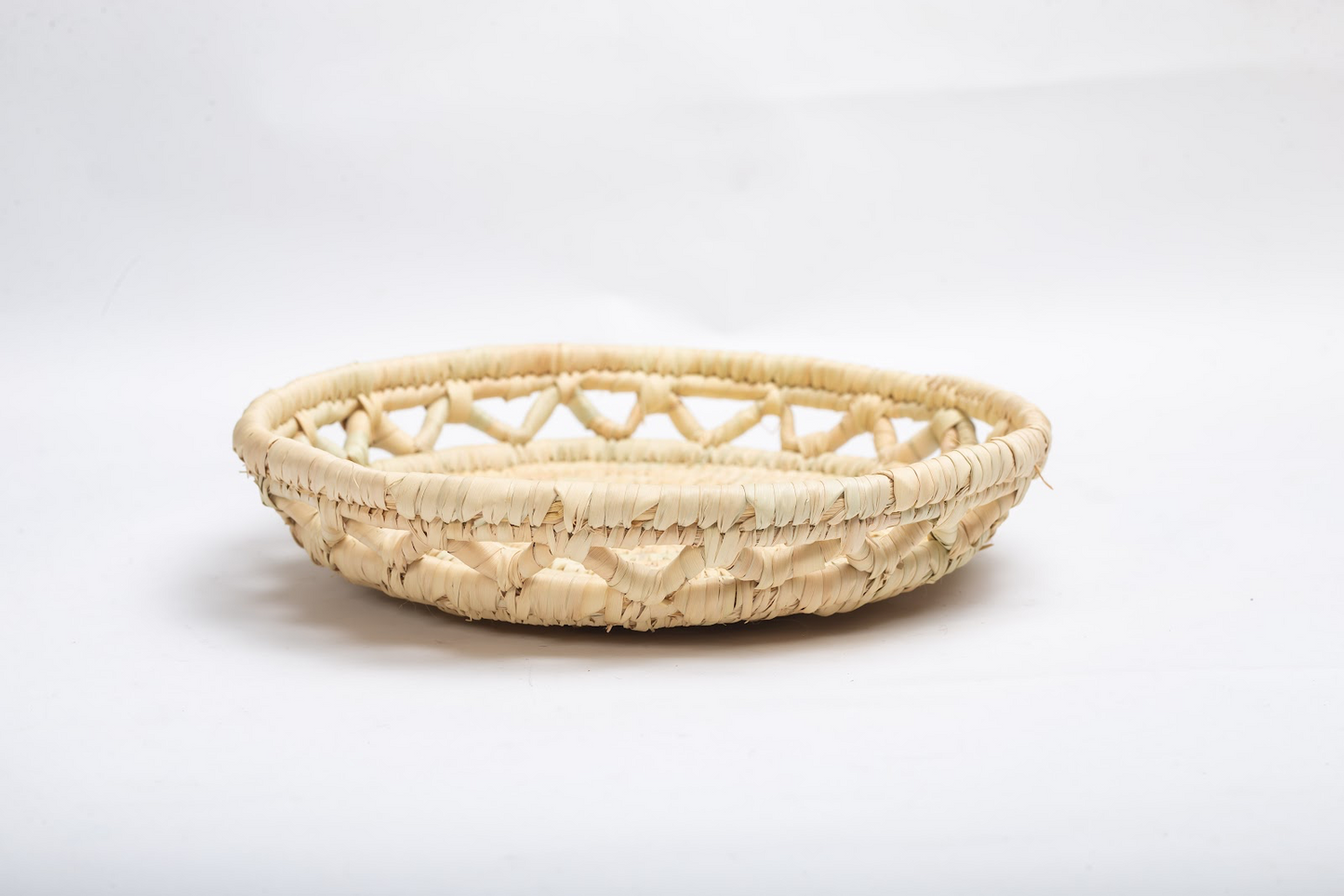 wicker plate fair trade handwoven in egypt