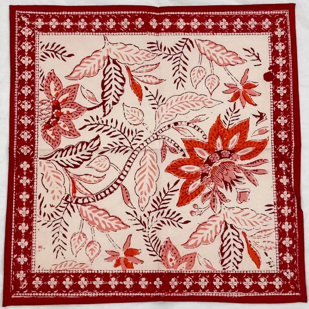 Rubor Napkin Set - Fair Trade Handmade Block Print