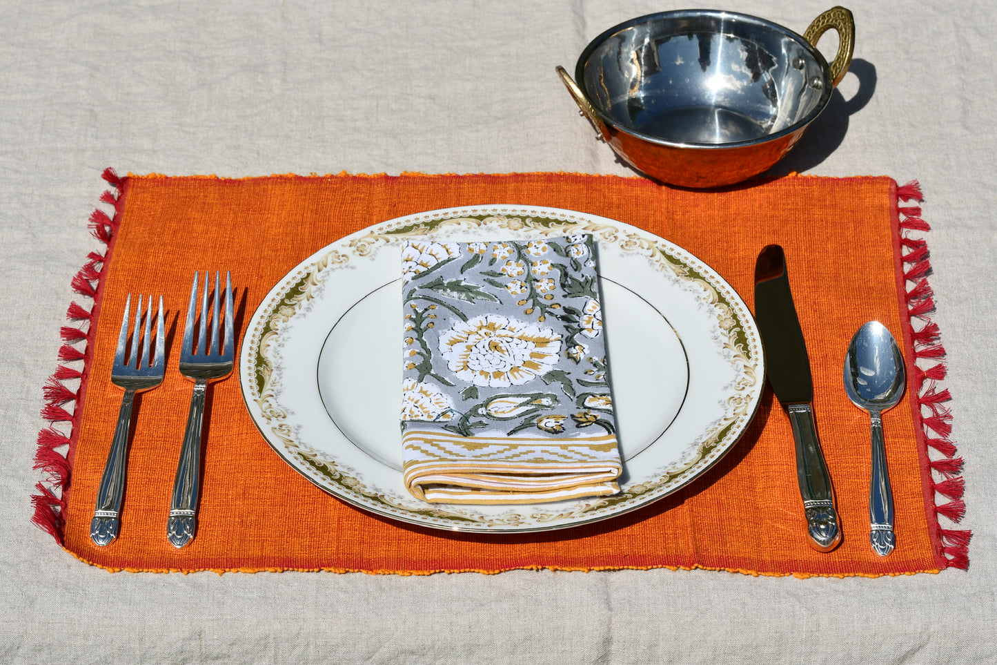 karigiri placemat set fair trade handmade