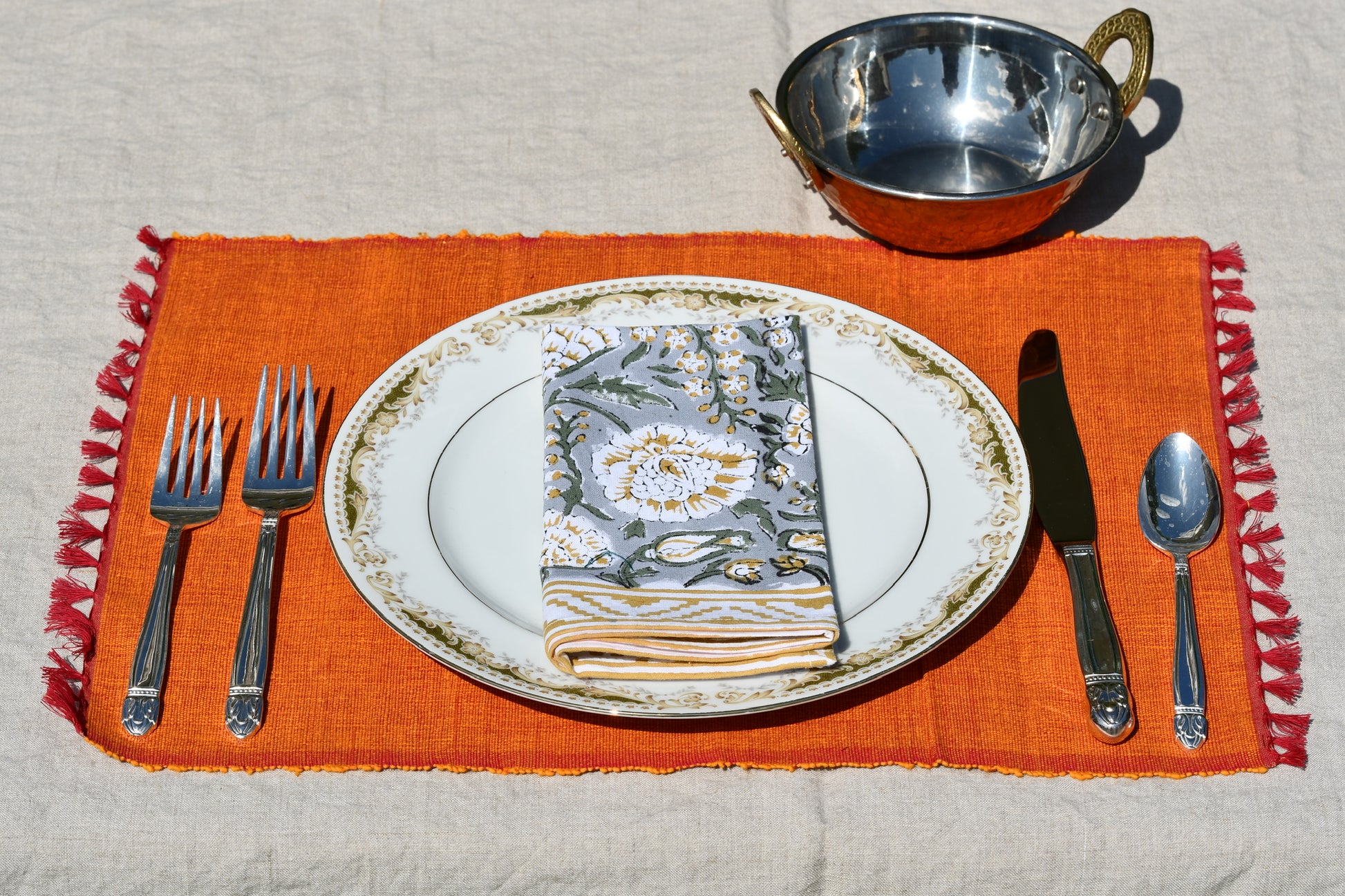 karigiri placemat set fair trade handmade