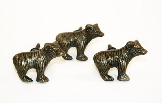 Bear Cub Cabinet Knobs - Fair Trade Cast Iron