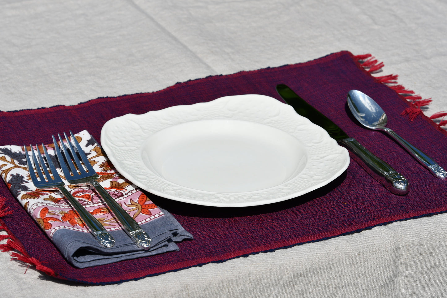 karigiri placemat set fair trade handmade