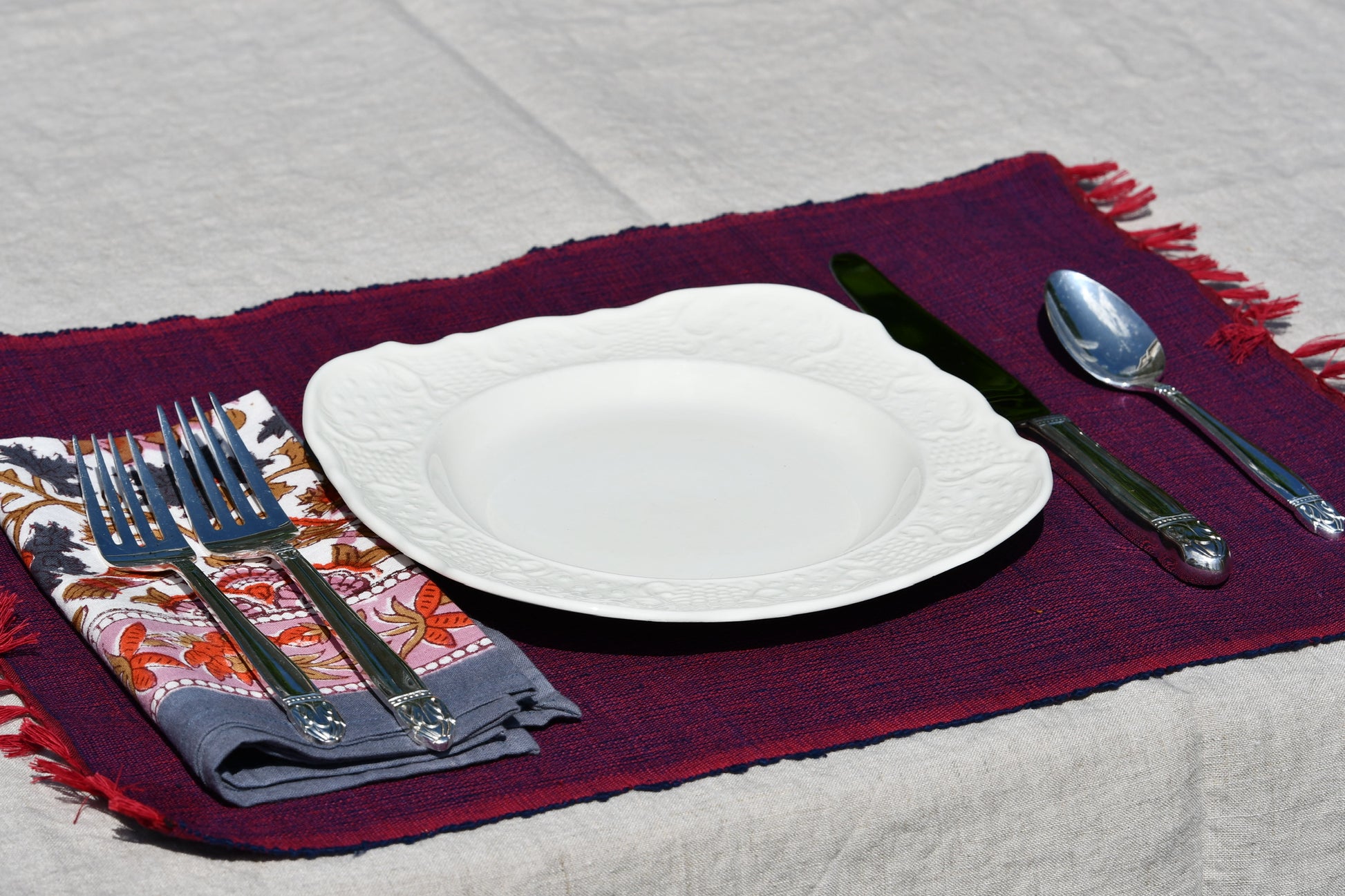 karigiri placemat set fair trade handmade
