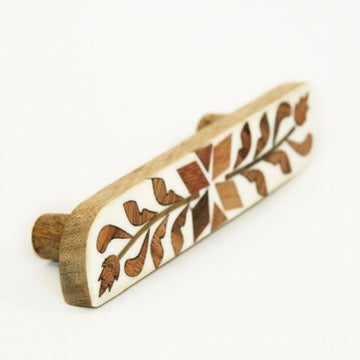 brown blossom drawer handle fair trade resin