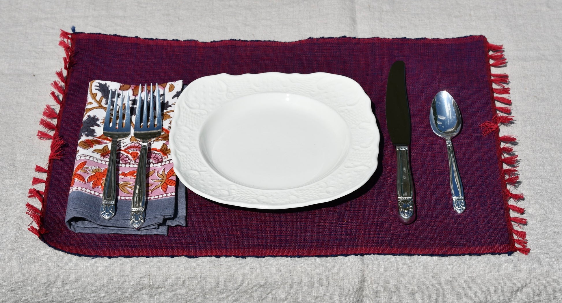 karigiri placemat set fair trade handmade