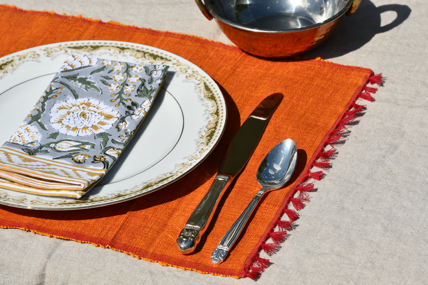 karigiri placemat set fair trade handmade