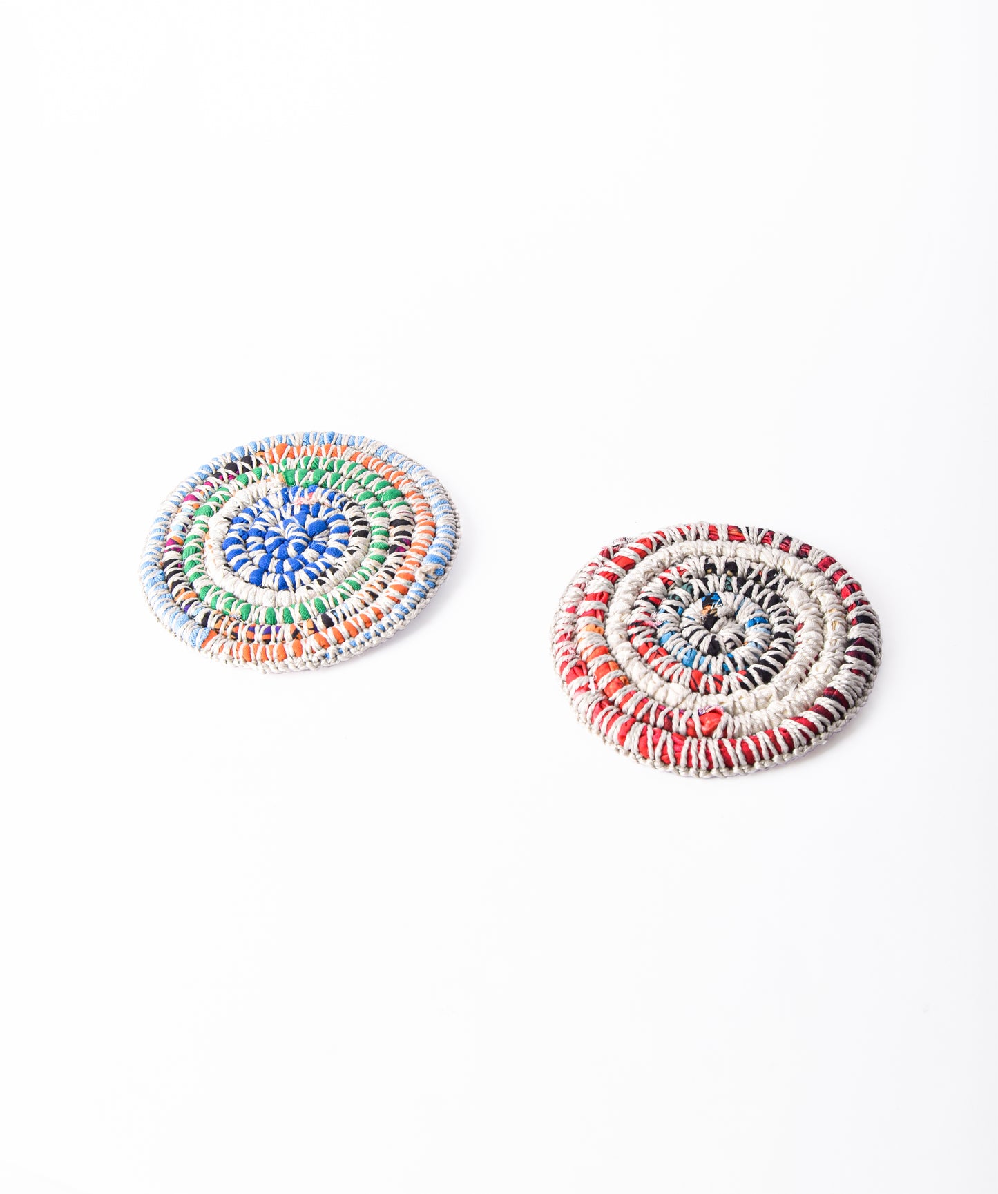 woven fabric coaster fair trade hand stitched in egypt