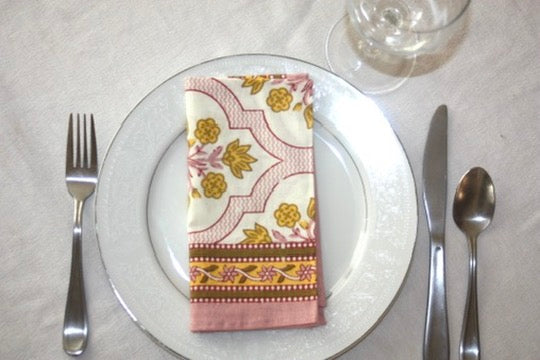 Spera Napkin Set - Fair Trade Handmade Block Print