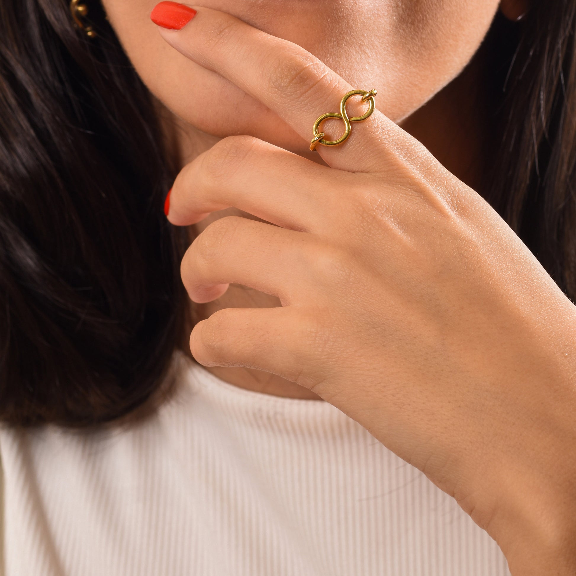 infinity brass ring fair trade handmade in egypt
