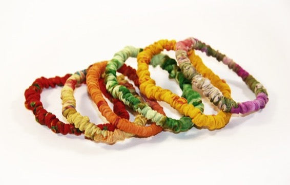 Thin Sari Scrunchie Set - Fair Trade Handmade