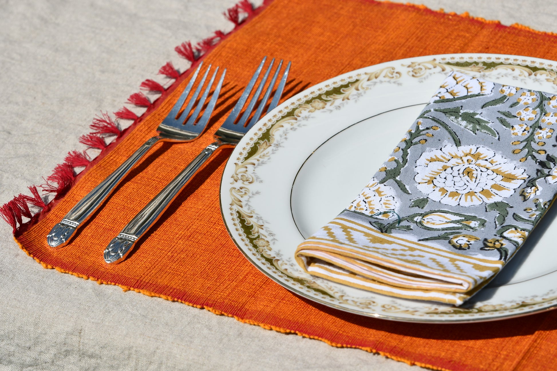 karigiri placemat set fair trade handmade