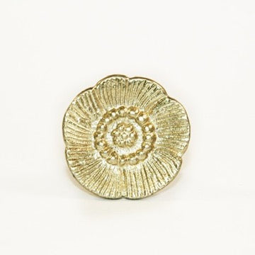 Gold Lily Cabinet Knobs - Fair Trade Cast Iron