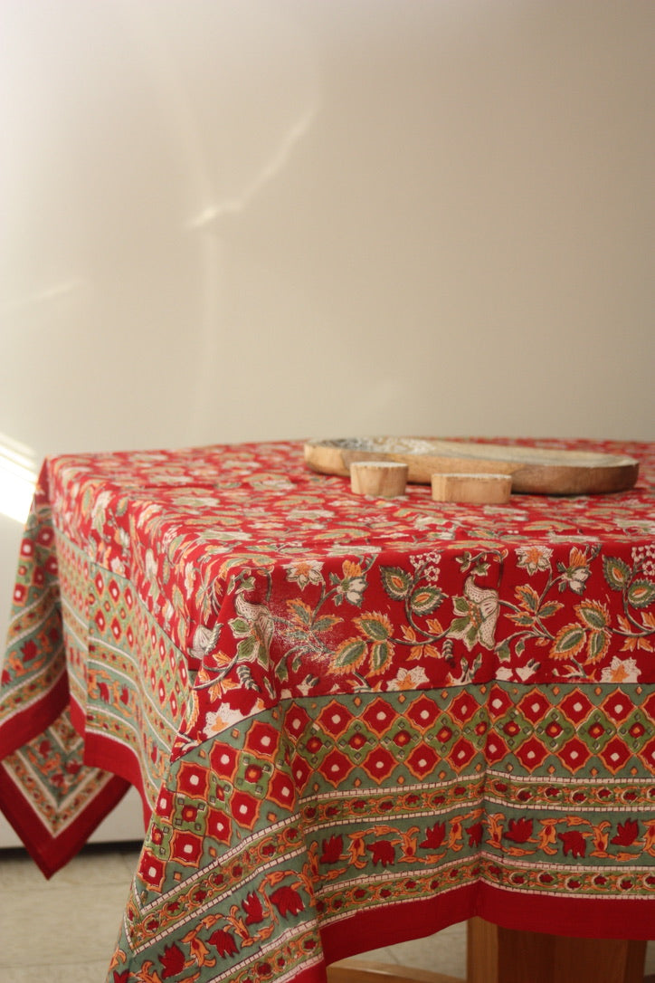 Messias Tablecloth - Fair Trade Handmade Block Print Tablecloth