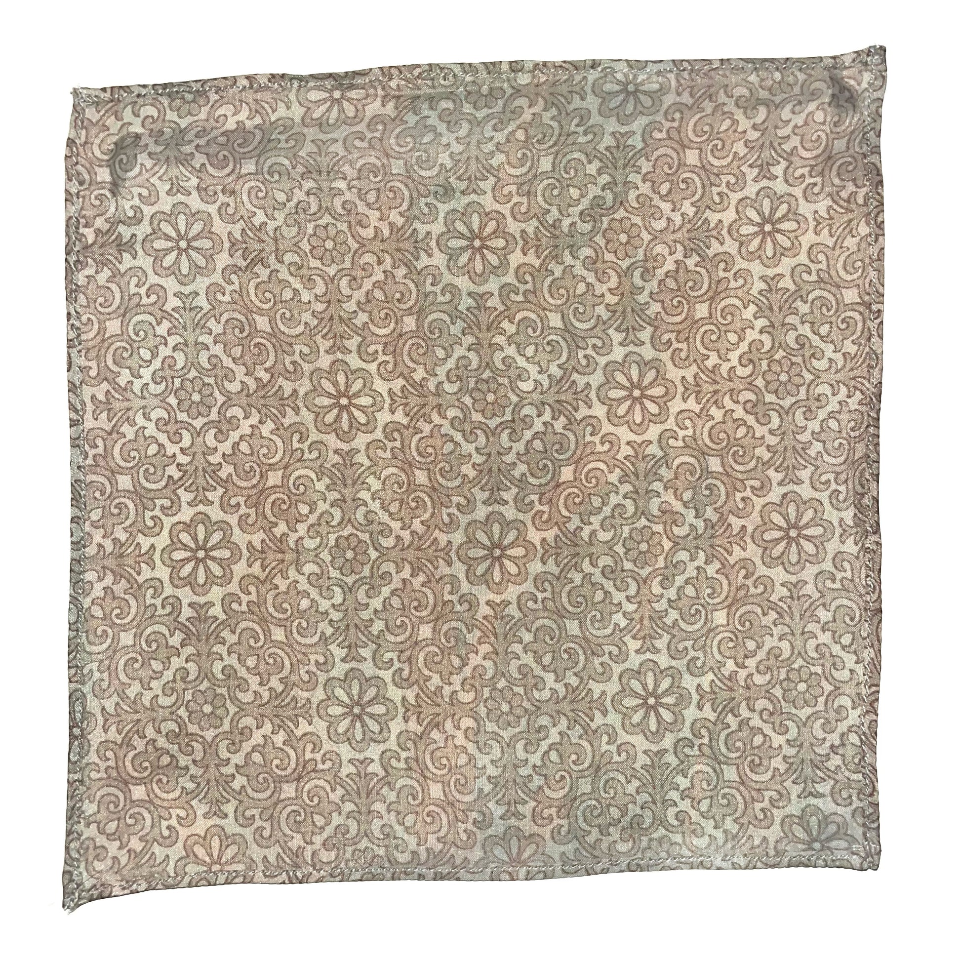 tile pocket square fair trade handmade silk